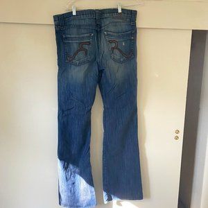 Rock & Republic Jeans Low Rise Jeans Bootcut with Logo on Back Pockets